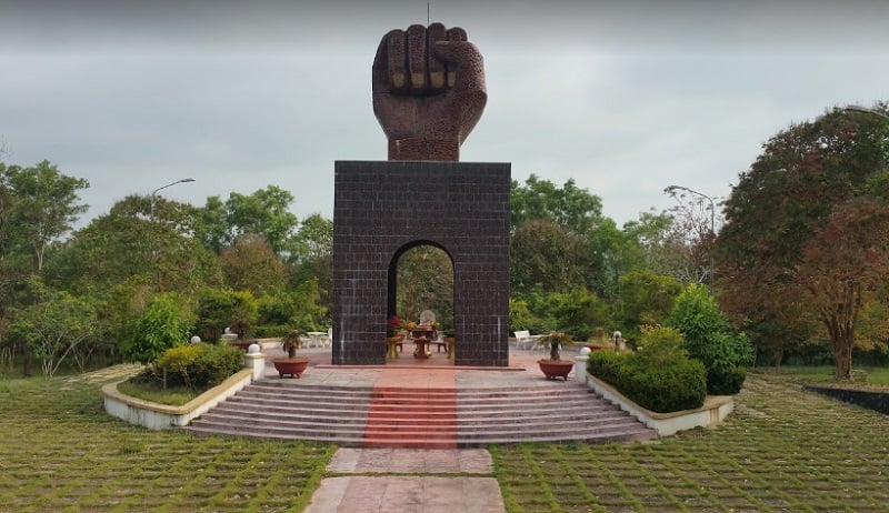 Monument at prisoner graveyard at Phu Quoc Coconut prison